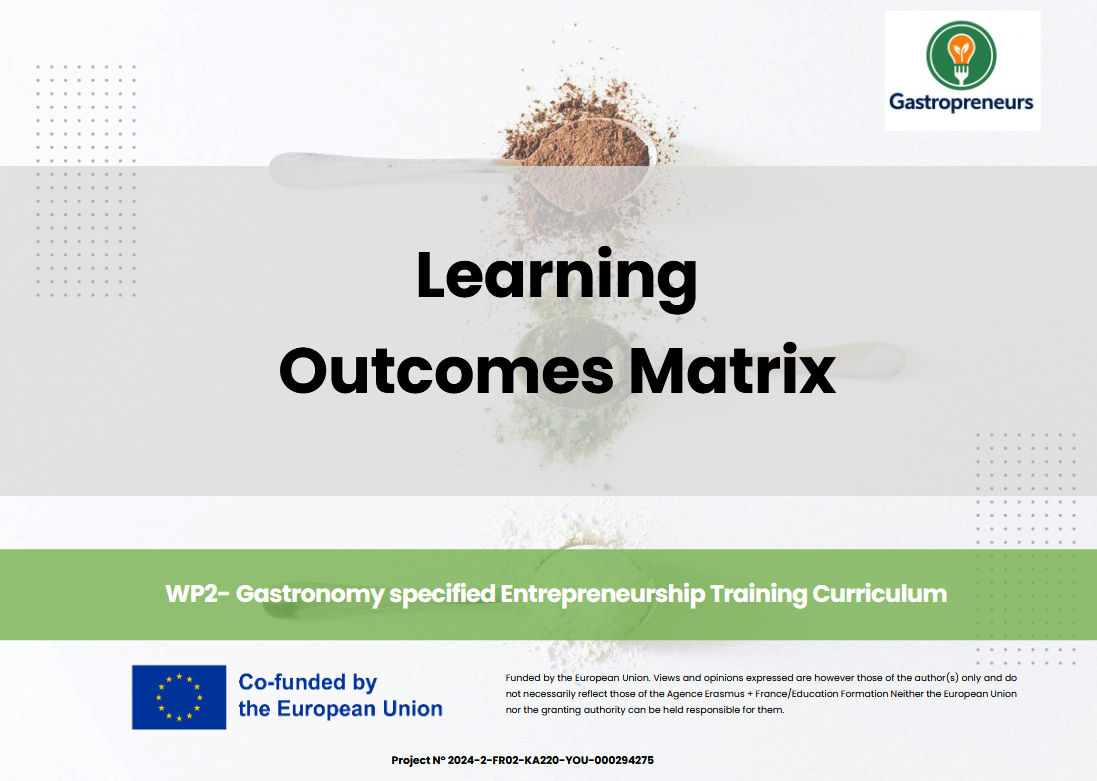 Gastropreneurs Project Advances with the Development of the Learning Outcomes Matrix